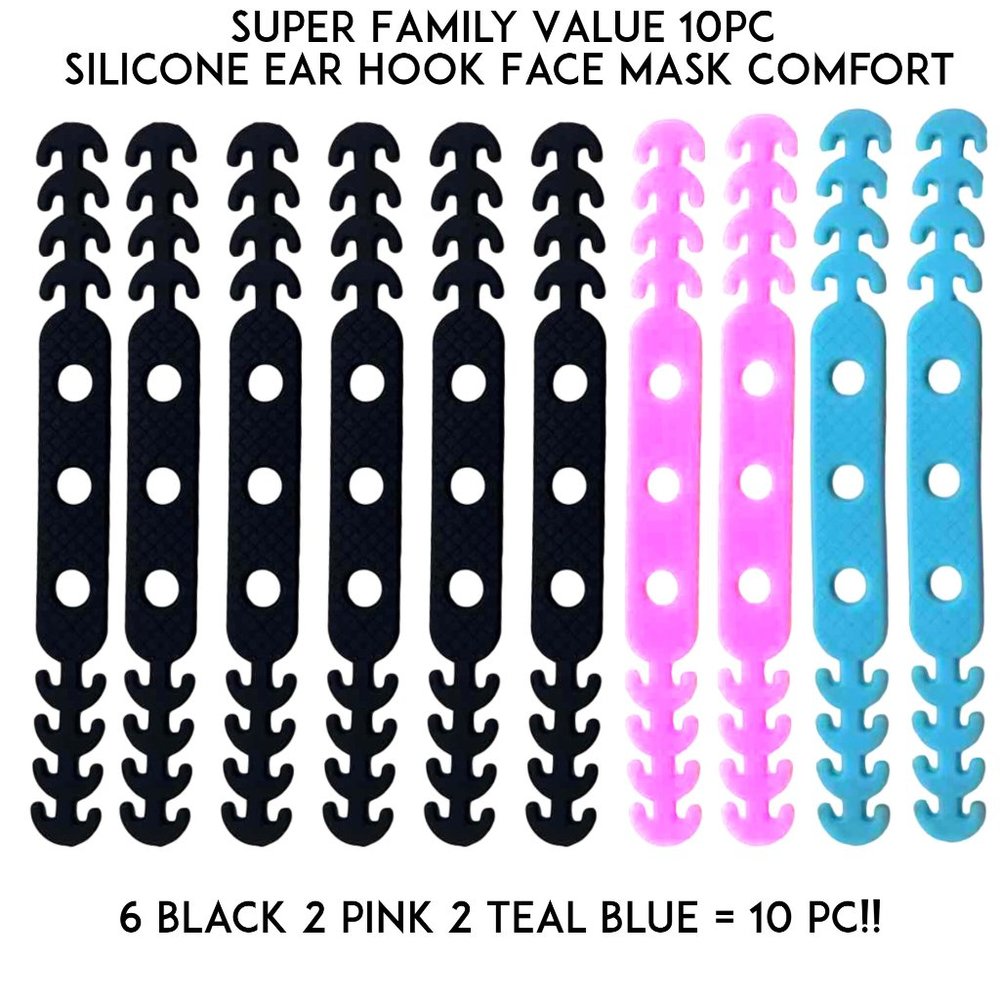 10PC Face Comfort Ear Hook Adjustable Ear Strap
